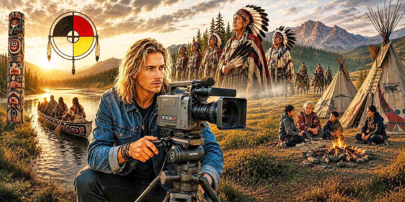 Richard Hersley working as a camera person